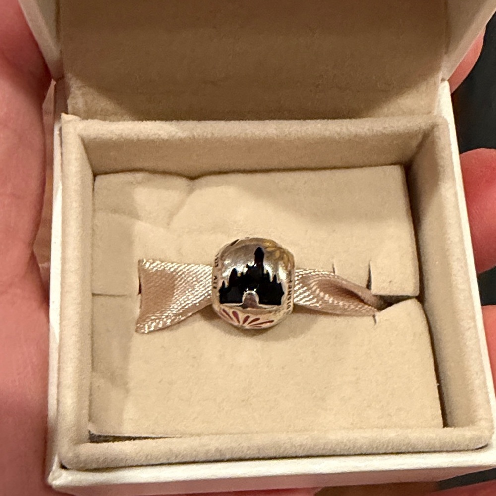 Disney Parks Pandora Castle Charm with Fireworks